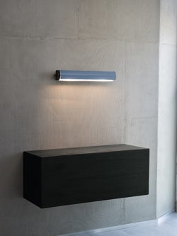 Applique Cylindrique Longue wandlamp, grijs/lichtblauw